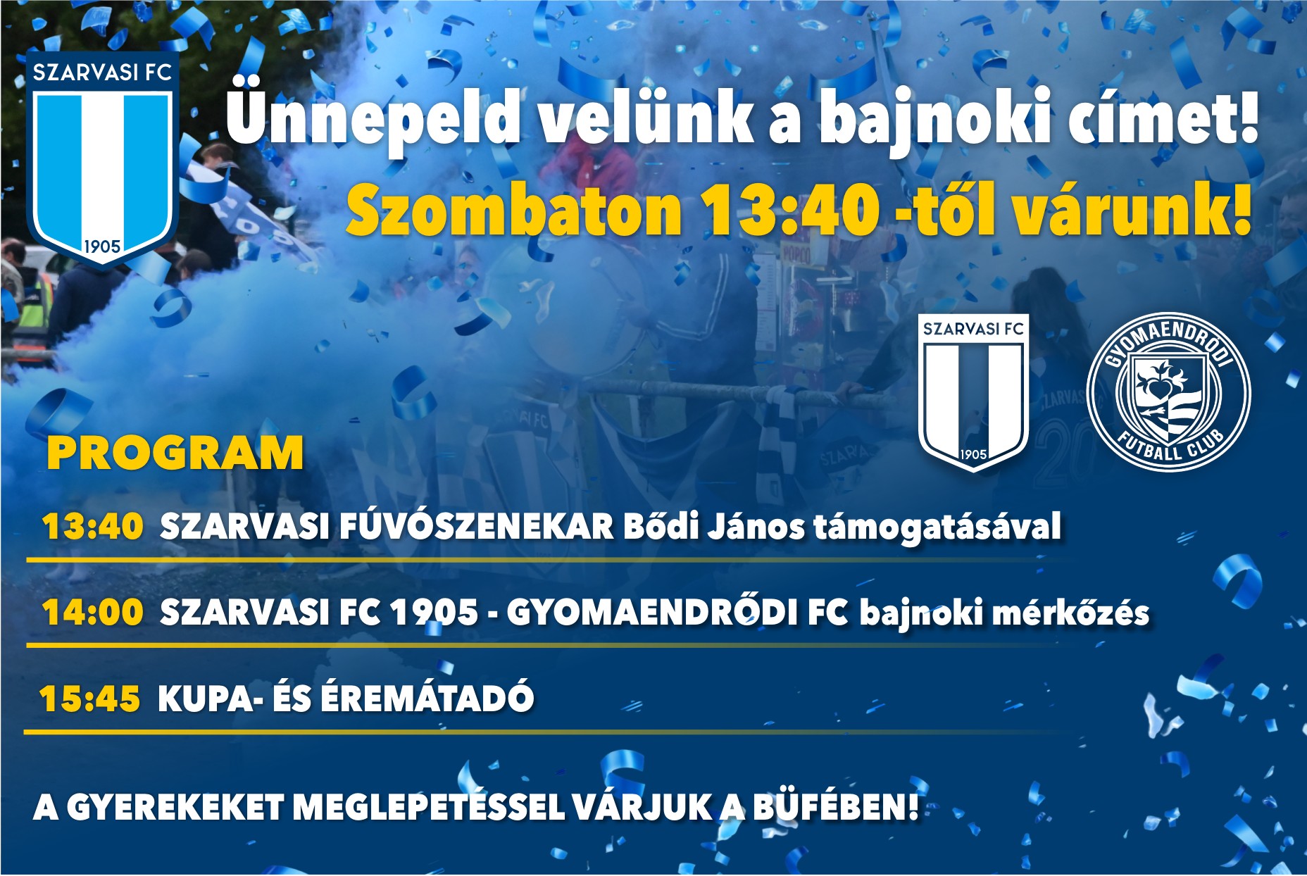 Szarvasi FC 1905 – Gyomaendrődi FC